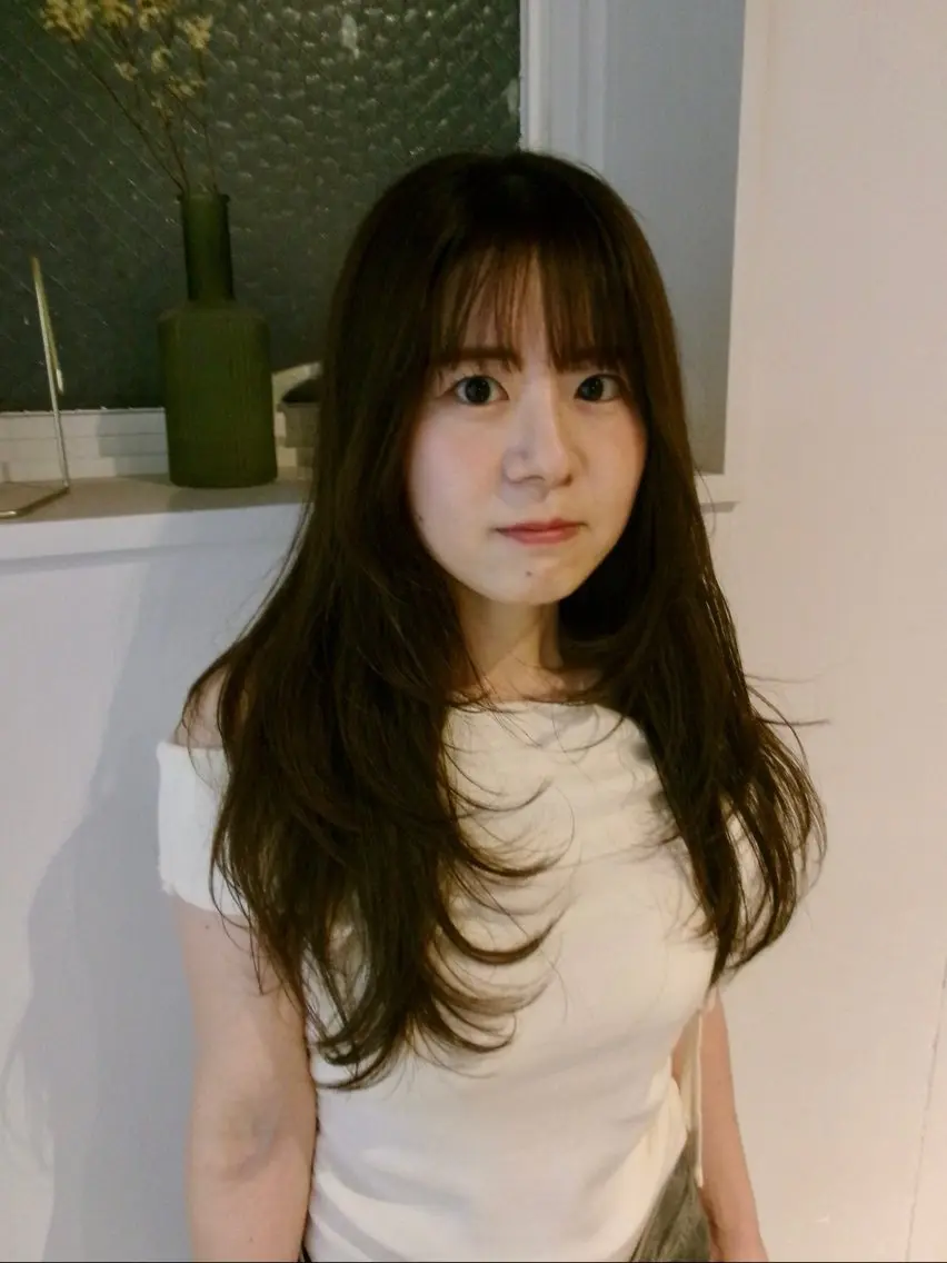 ロング カラー カット ヘアカラー トリートメント 福島kico ナカウチのヘアスタイル