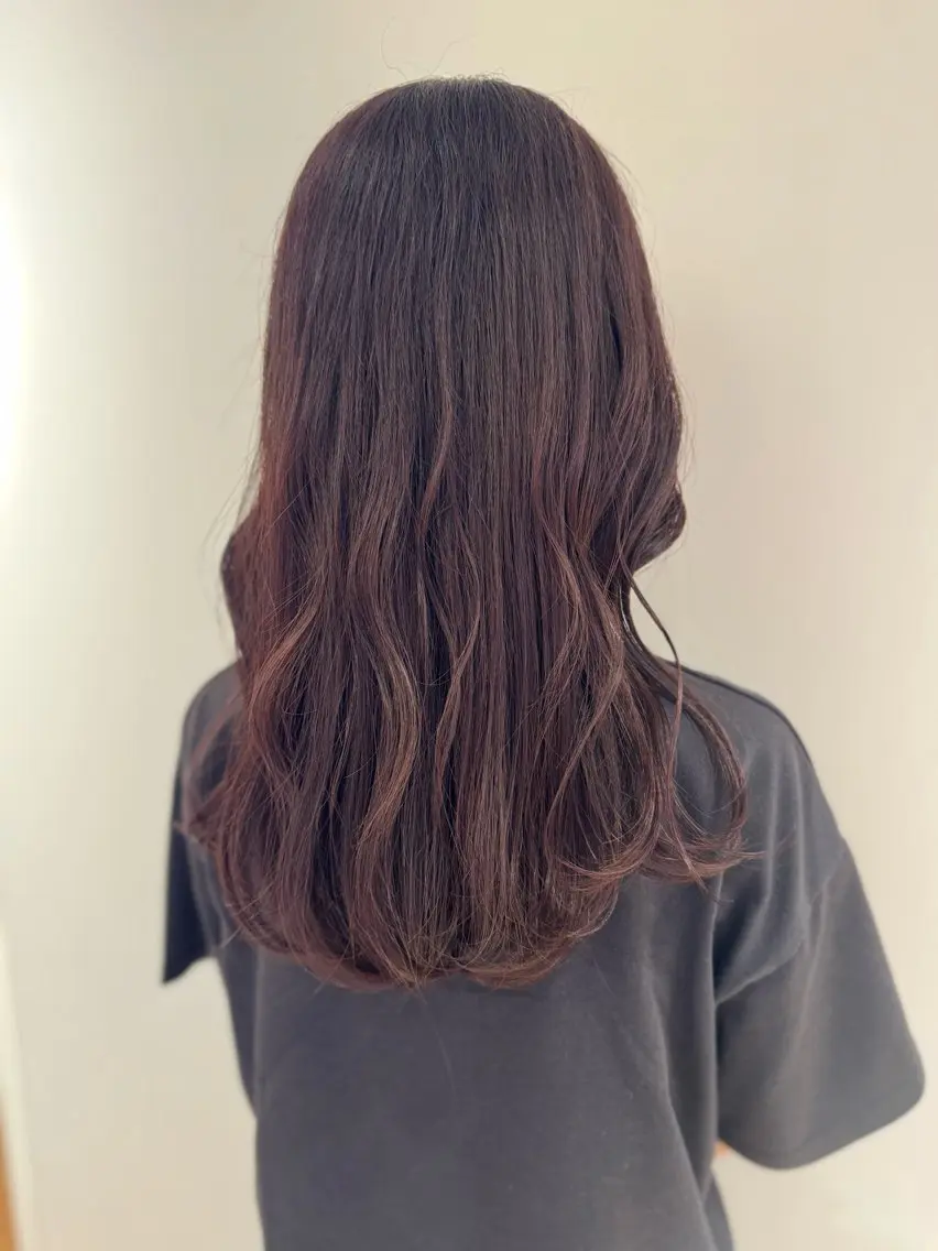 ロング カラー ラベンダーカラー ラベンダーピンク ピンクカラー カット ヘアカラー トリートメント えんどう みほのヘアスタイル
