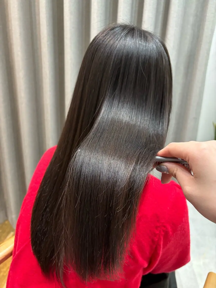 ロング パーマ ストレートパーマ 🤍美髪縮毛/髪質 改善/池上夏凜🤍のヘアスタイル