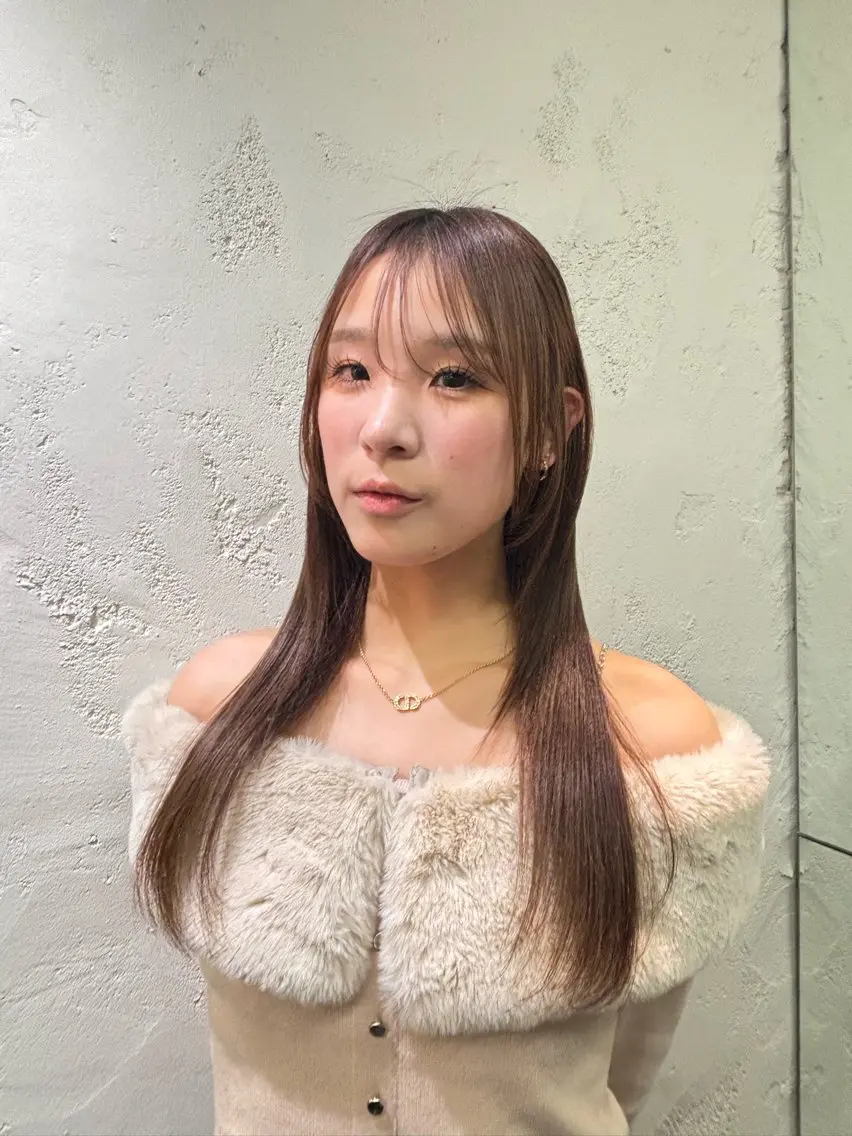 ロング 縮毛矯正 トリートメント 中津/透明感カラー 上村 菜緒のヘアスタイル