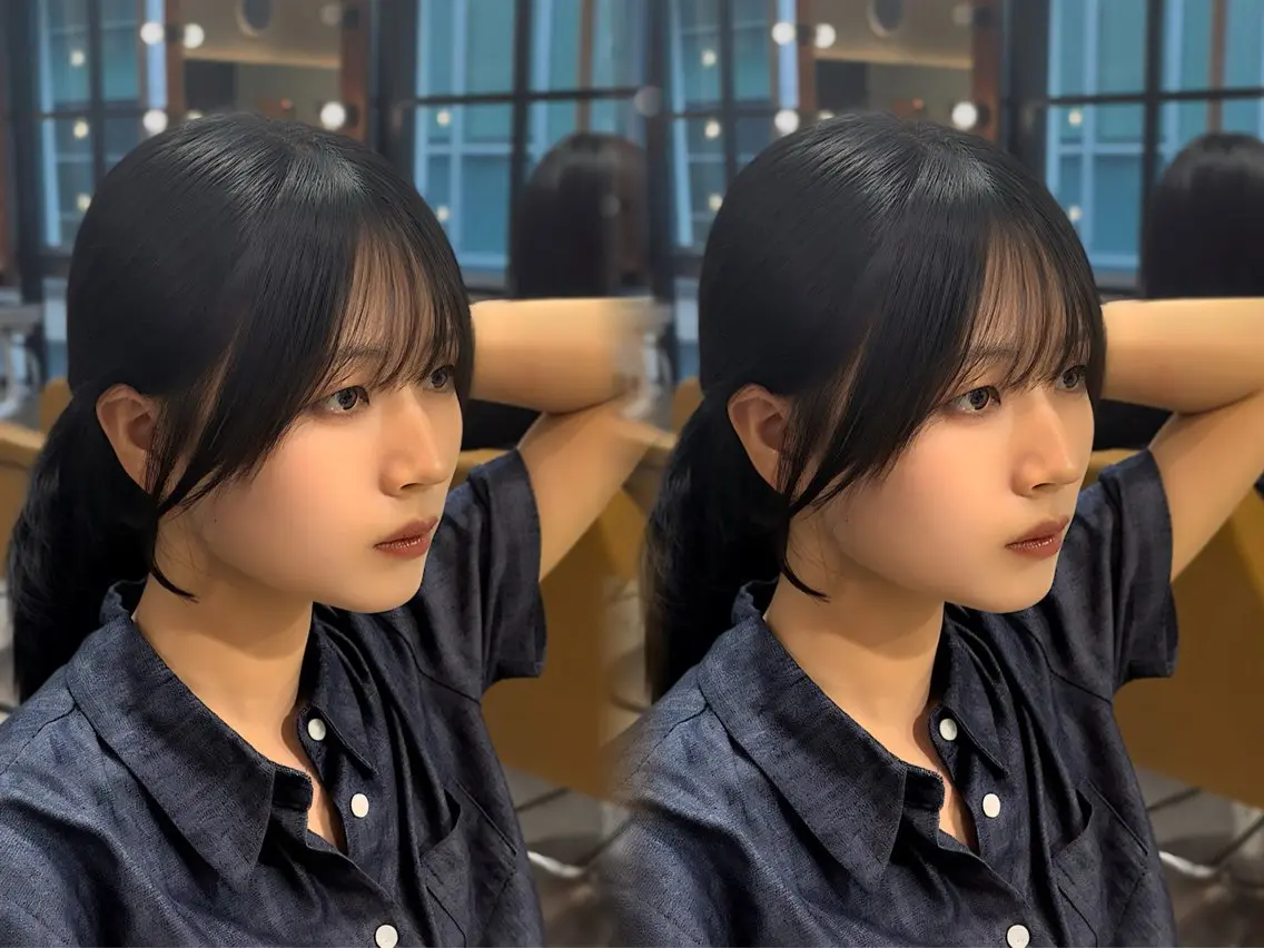 ミディアム カラー カット ヘアカラー トリートメント RYU/レイヤー /透明感艶カラーのヘアスタイル