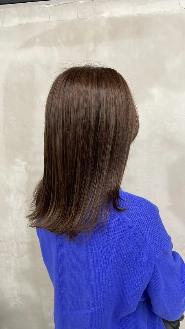 🌈【透明感重視】うるツヤ《一色染イルミナカラー》✨の写真