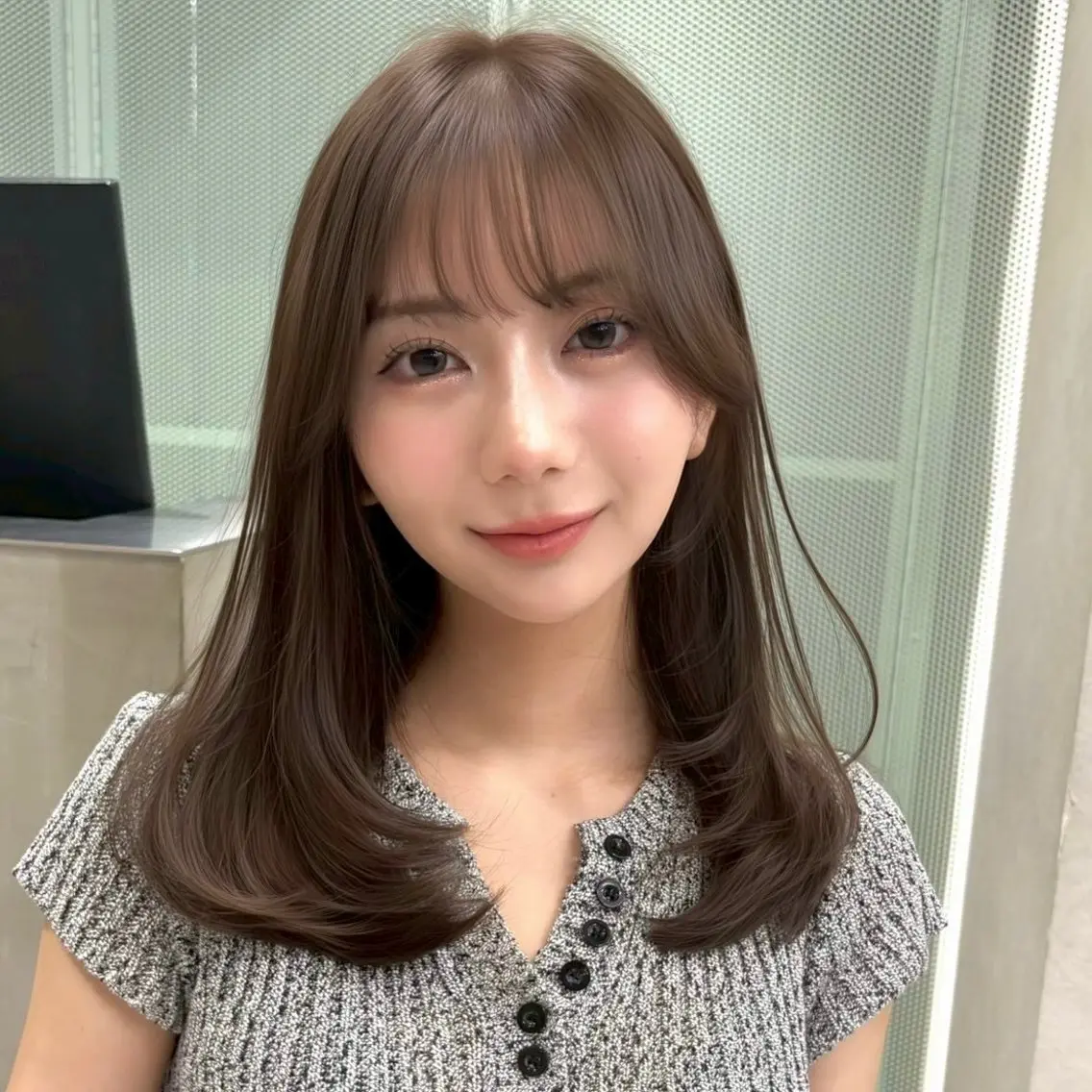 ミディアム カラー 透明感カラー/ りおのヘアスタイル