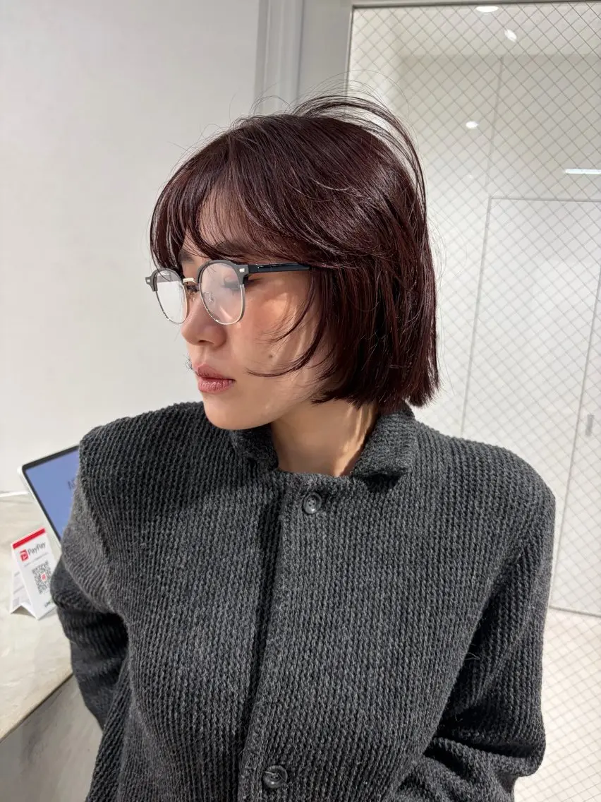 ミディアム カラー カット ヘアカラー トリートメント 砂原 ひよりのヘアスタイル