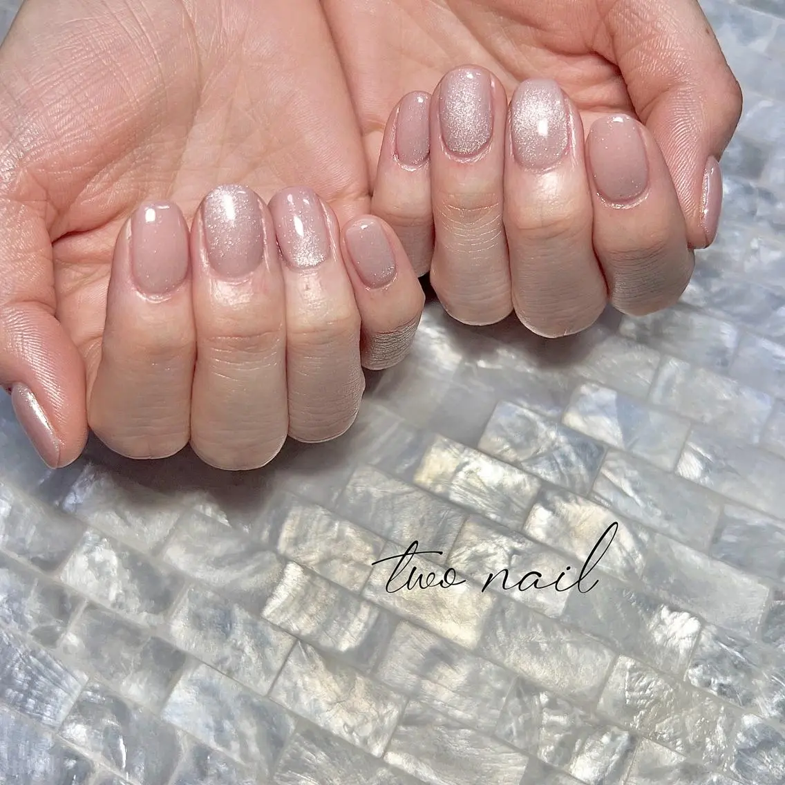 ネイル アートネイル フットネイル ハート キラキラネイル マグネットネイル ハンドネイル two nailのネイルデザイン