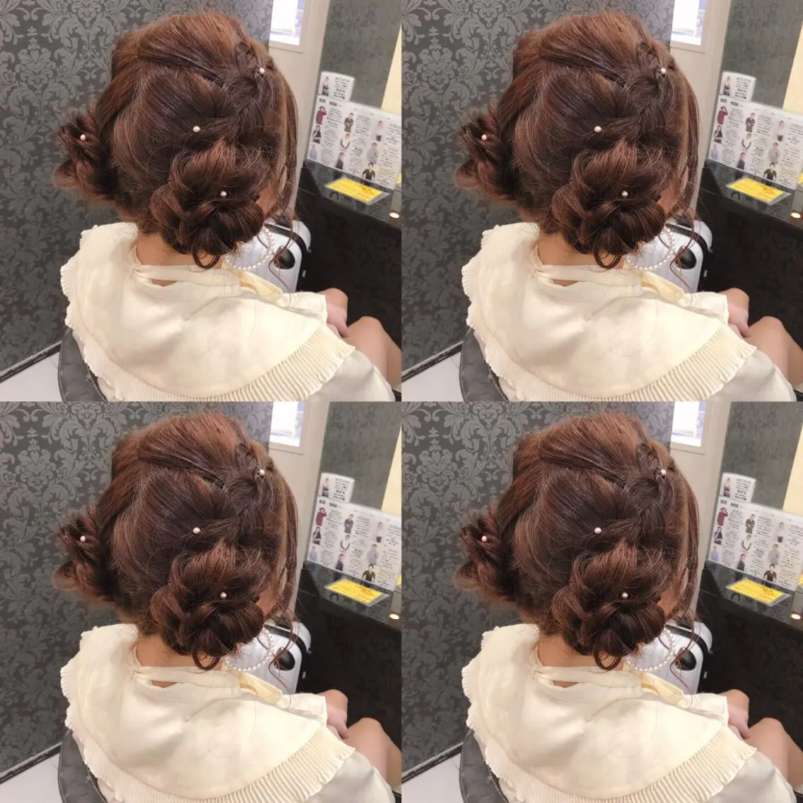 ミディアム ヘアアレンジ お団子ヘア ヘアセット 🌷MAYU 🌷のヘアスタイル