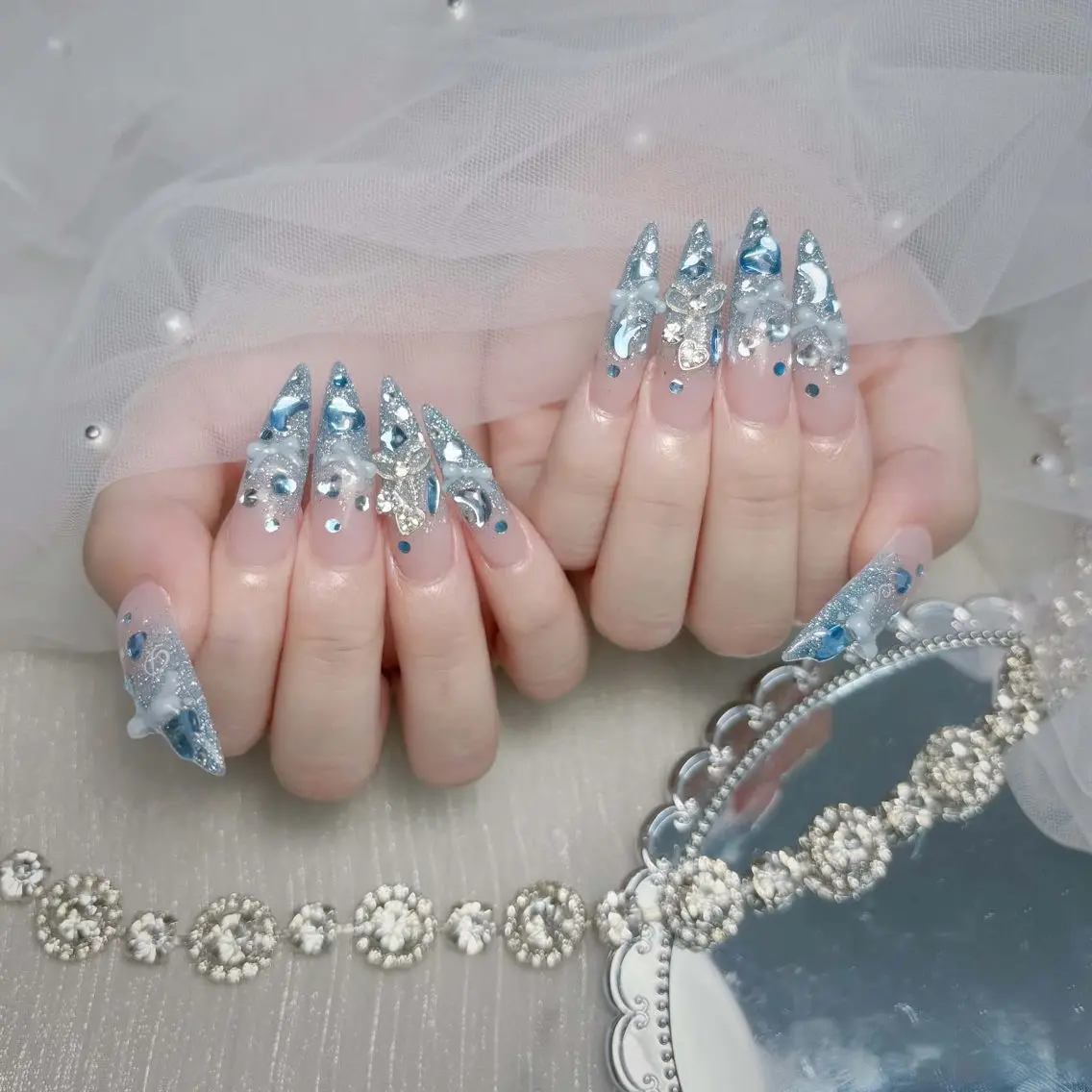 ネイル アートネイル 長さ出し 韓国ネイル マグネットネイル ワンホンネイル ハンドネイル Nova Nailのネイルデザイン