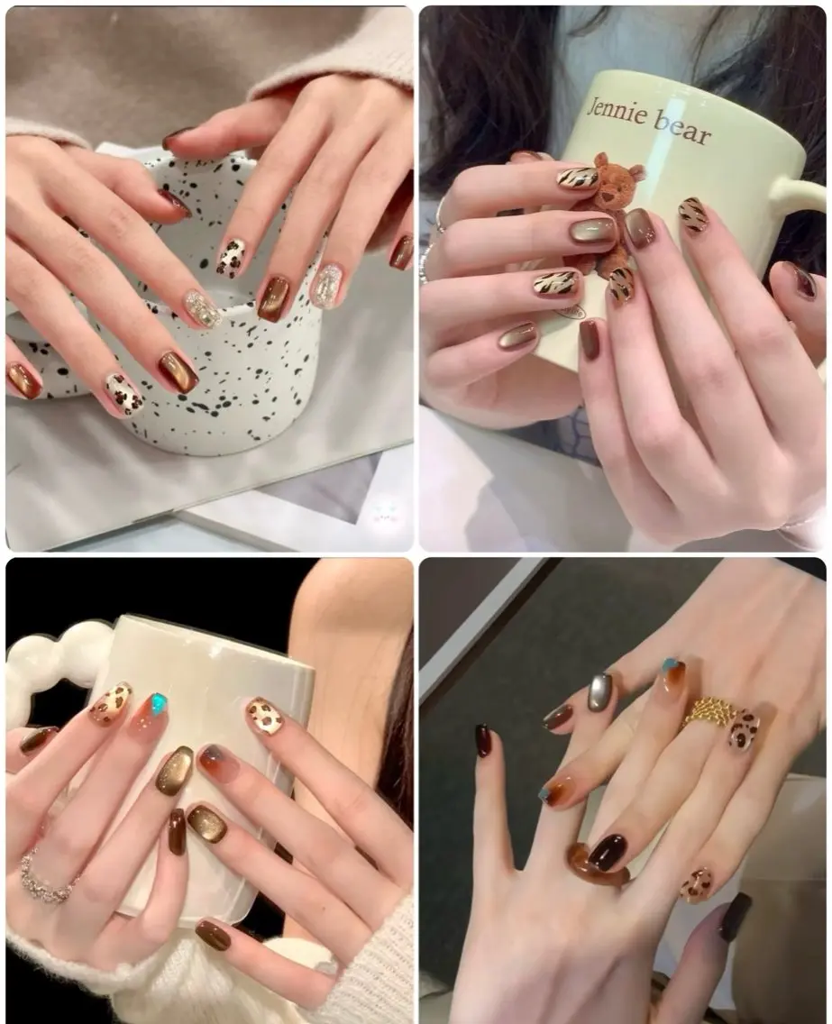 ネイル アートネイル べっ甲ネイル チークネイル 成人式 長さ出し beautynail Emiのネイルデザイン