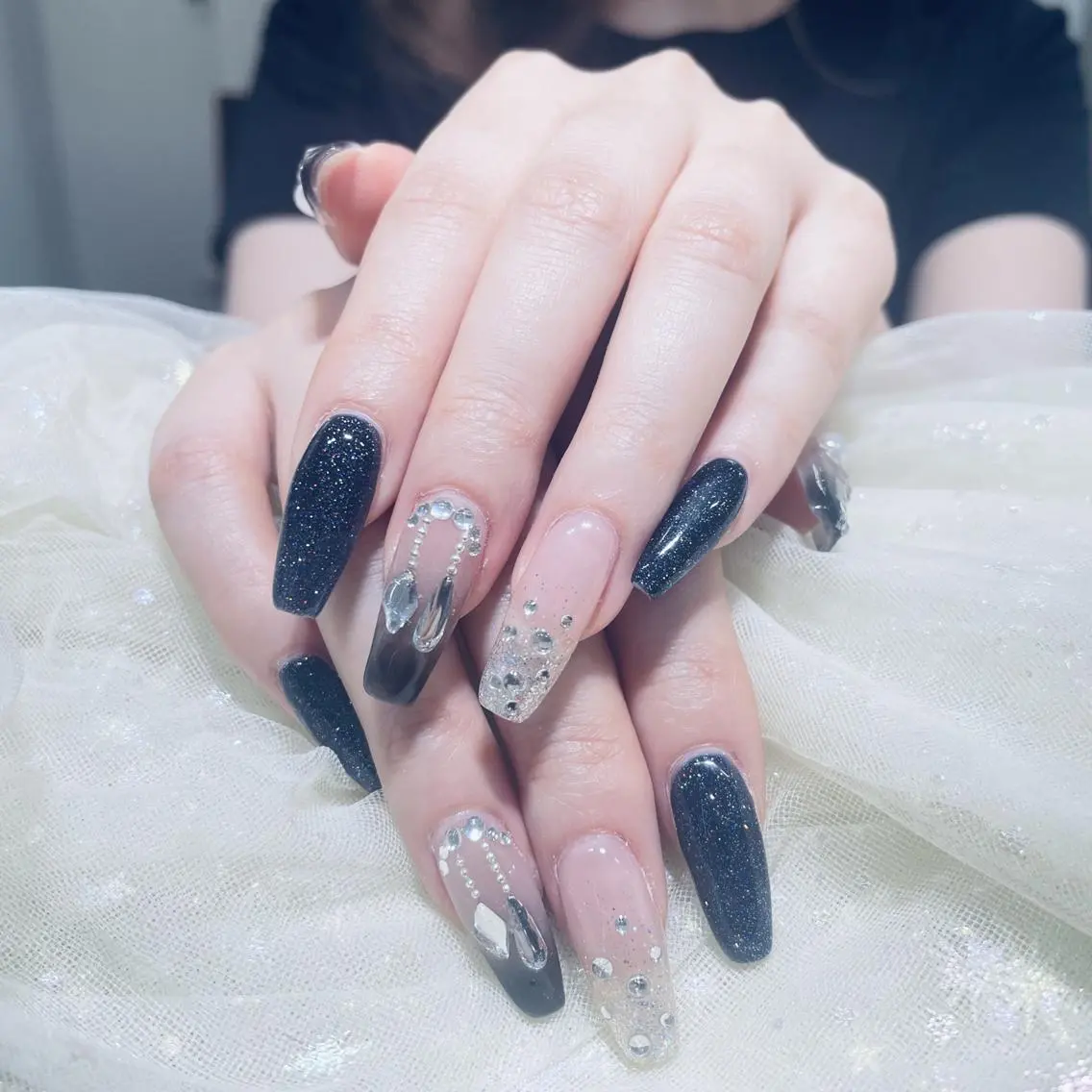 ネイル 長さ出し ネイルチップ Queen‘s なんのネイルデザイン