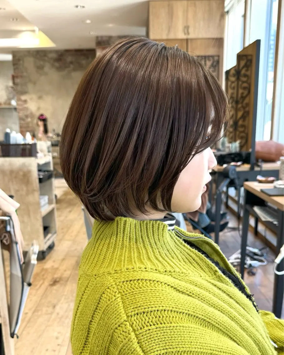 ショート カラー カット ヘアカラー トリートメント 💍新宿ショート 💍岩田莉奈のヘアスタイル