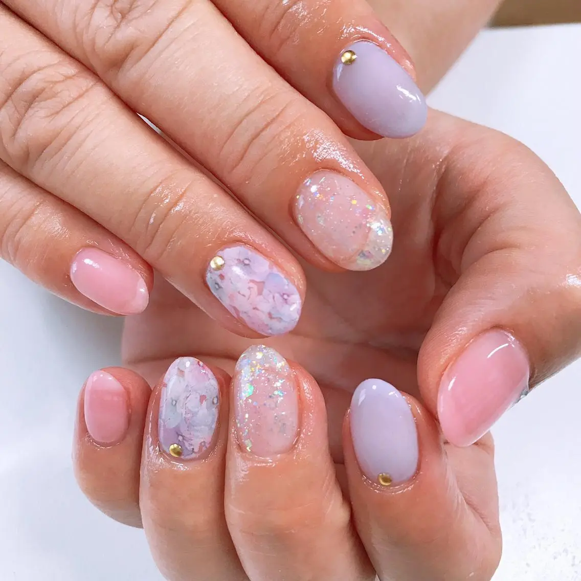 ネイル アートネイル 長さ出し フットネイル グリーン ニュアンスネイル Lily Roseスタッフ一同のマツエク・マツパデザイン