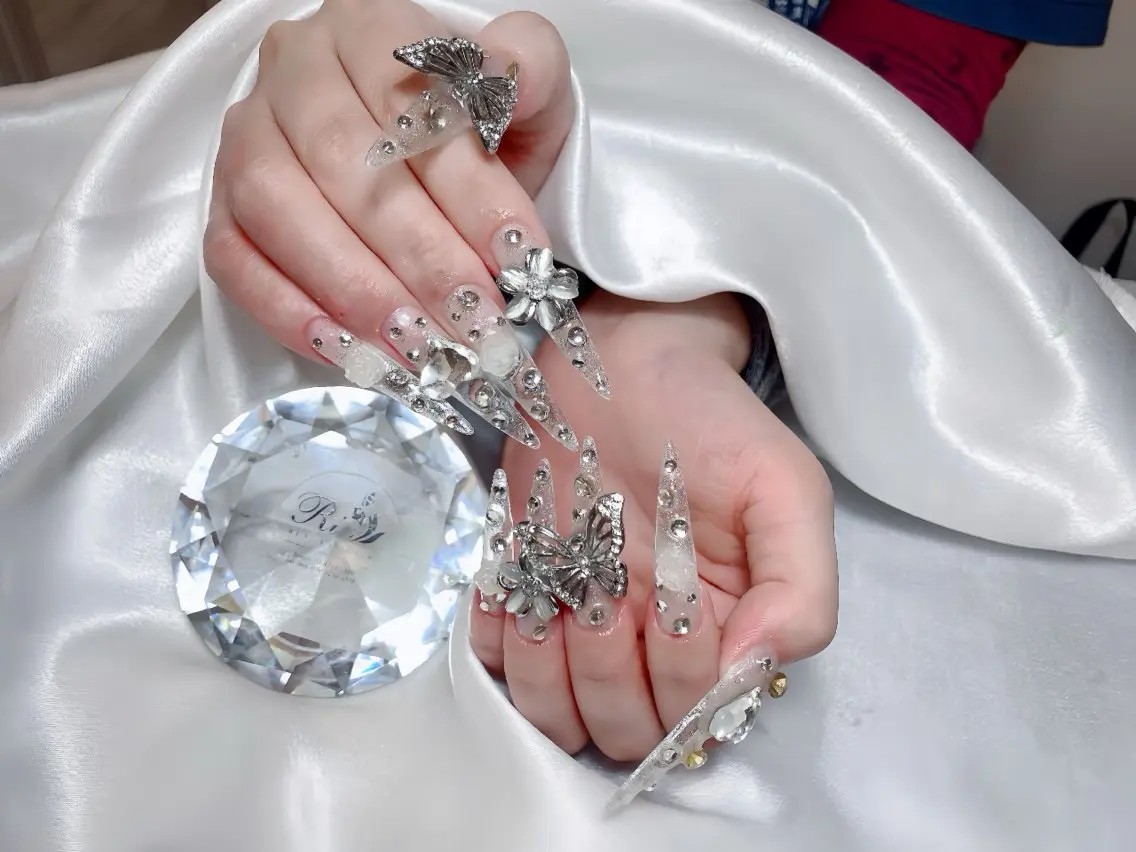ネイル クリアネイル ドット フットネイル ジェルネイル グリーン ハンドネイル Rin Nail 新大久保店のネイルデザイン