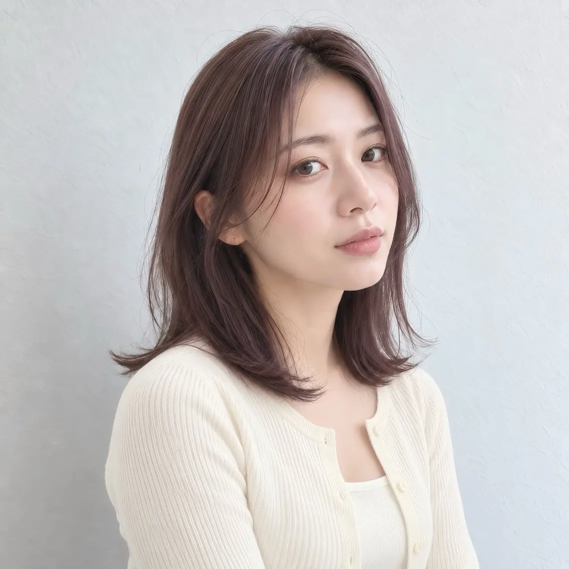 ミディアム カラー 透明感カラー グレージュ ラベンダーカラー ラベンダーグレージュ ラベンダーグレー カット ヘアカラー トリートメント 銀座/モテ🤍垢抜け レイヤー/ナナコのヘアスタイル