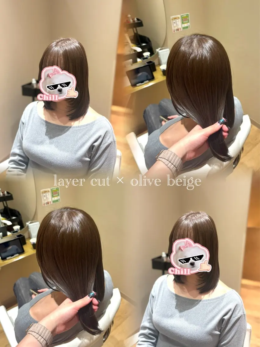 ミディアム レイヤーカット カット ヘアカラー 中島愛佳🐥⸒⸒ 縮毛矯正/艶髪カラーのヘアスタイル