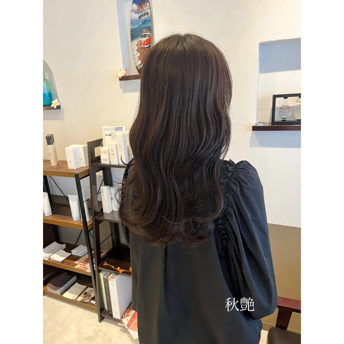 セミロング カラー 坂井田 浩樹のヘアスタイル