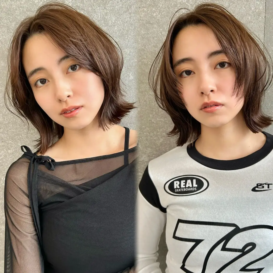 ミディアム カラー カット ヘアカラー トリートメント ❣️縮毛矯正/ボブ /カラー/渡部晃輝のヘアスタイル