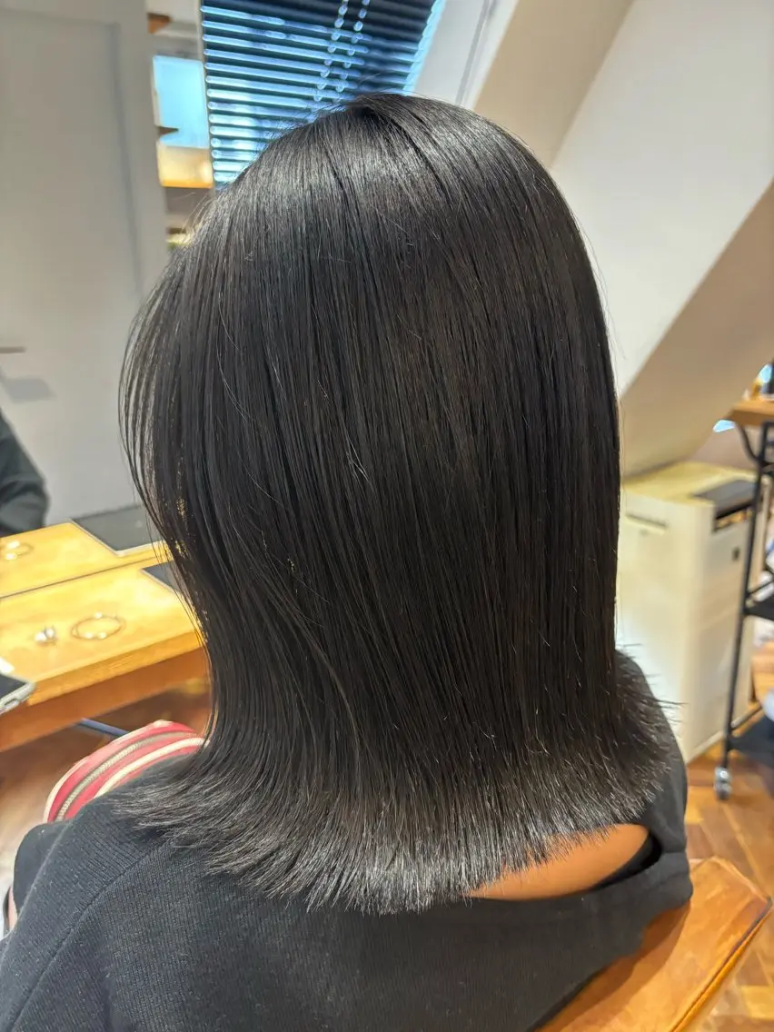 ミディアム カラー 透明感カラー ダブルカラー ハイライトカラー イルミナカラー インナーカラー カット ヘアカラー トリートメント misa🫧ナチュラ ル縮毛矯正/髪質改善のヘアスタイル
