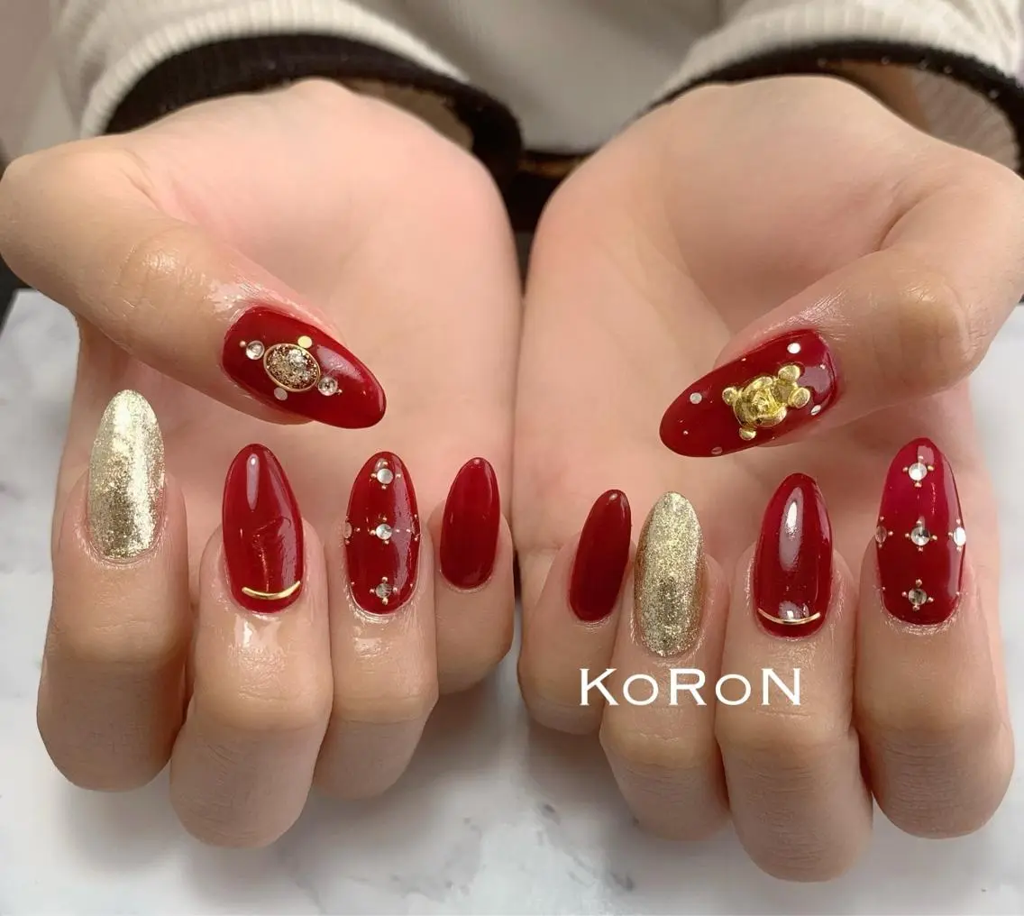 ネイル ボルドー 自宅サロン鎌倉 KORONのネイルデザイン