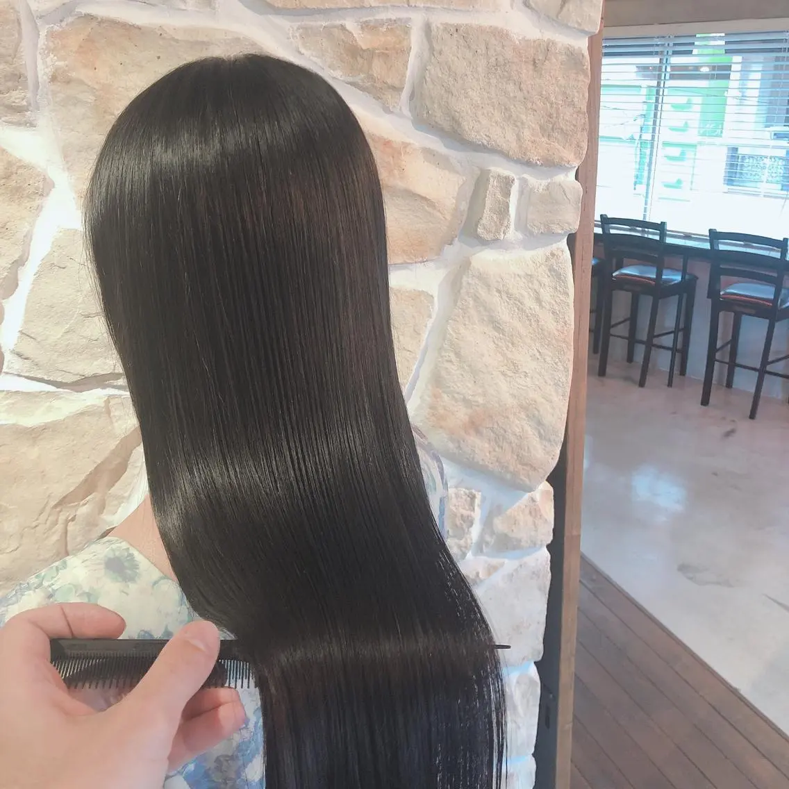 ロング 縮毛矯正 トリートメント las PAVILIONのヘアスタイル