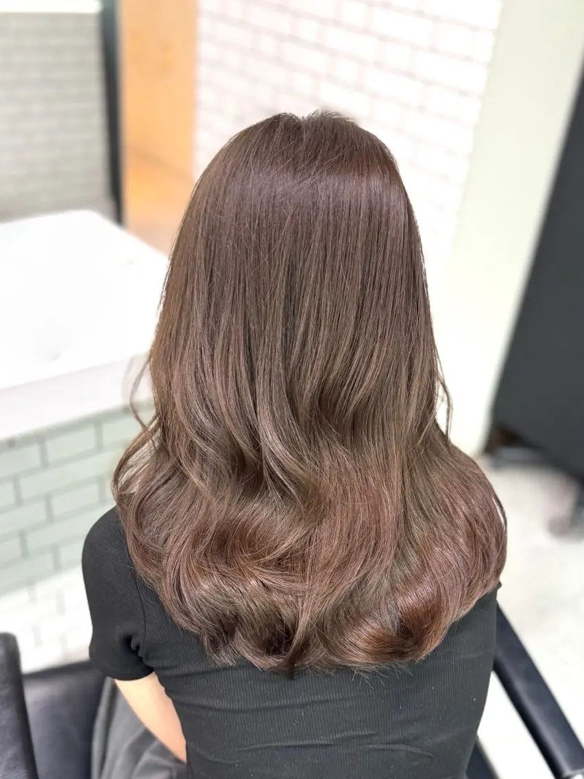 ミディアム カラー 髪質改善💖艶カラー 🫧梅田/Kaoriのヘアスタイル