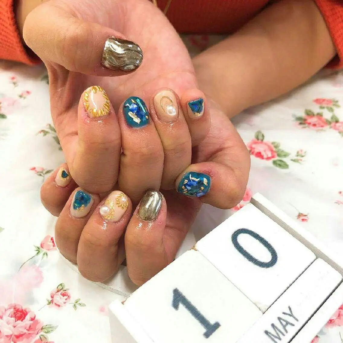 ネイル ブルー JEWEL nailのネイルデザイン