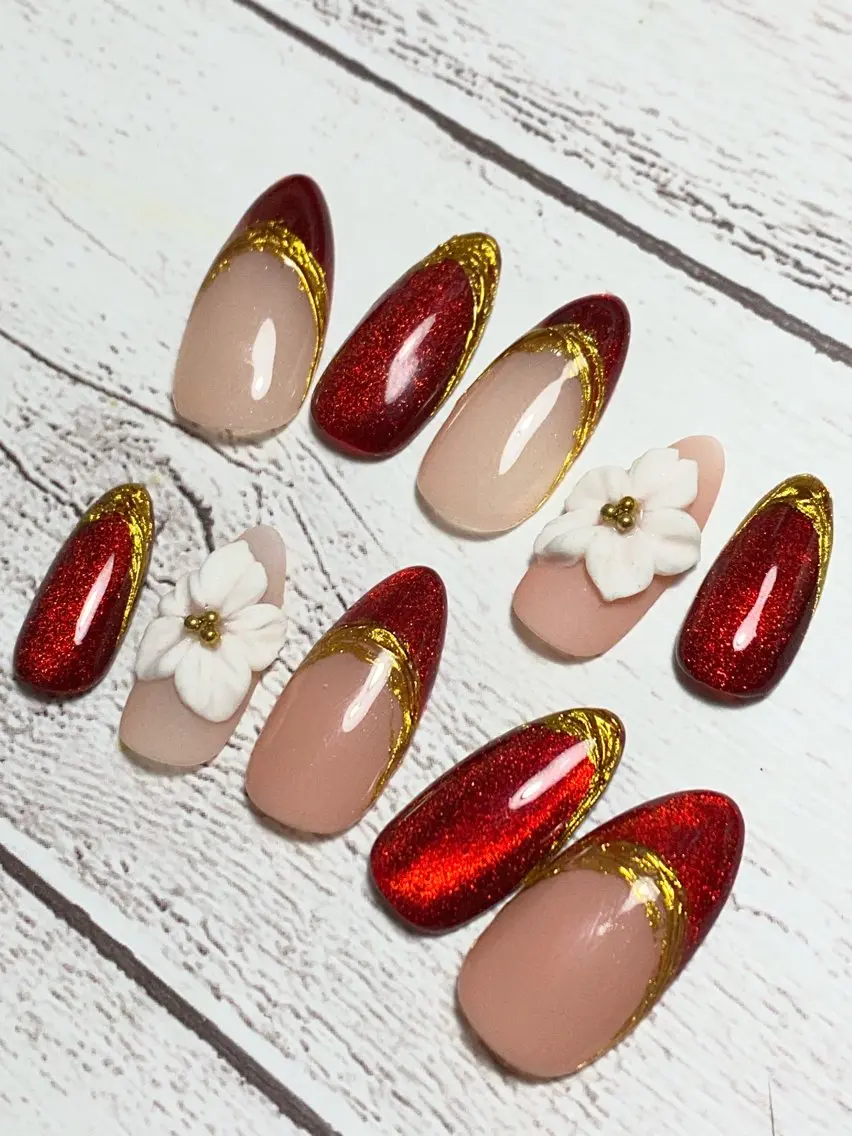 ネイル アートネイル フラワーネイル フレンチネイル マグネットネイル ストーンネイル ✨AiNail💅 ✨高幡不動NEW ✨のネイルデザイン