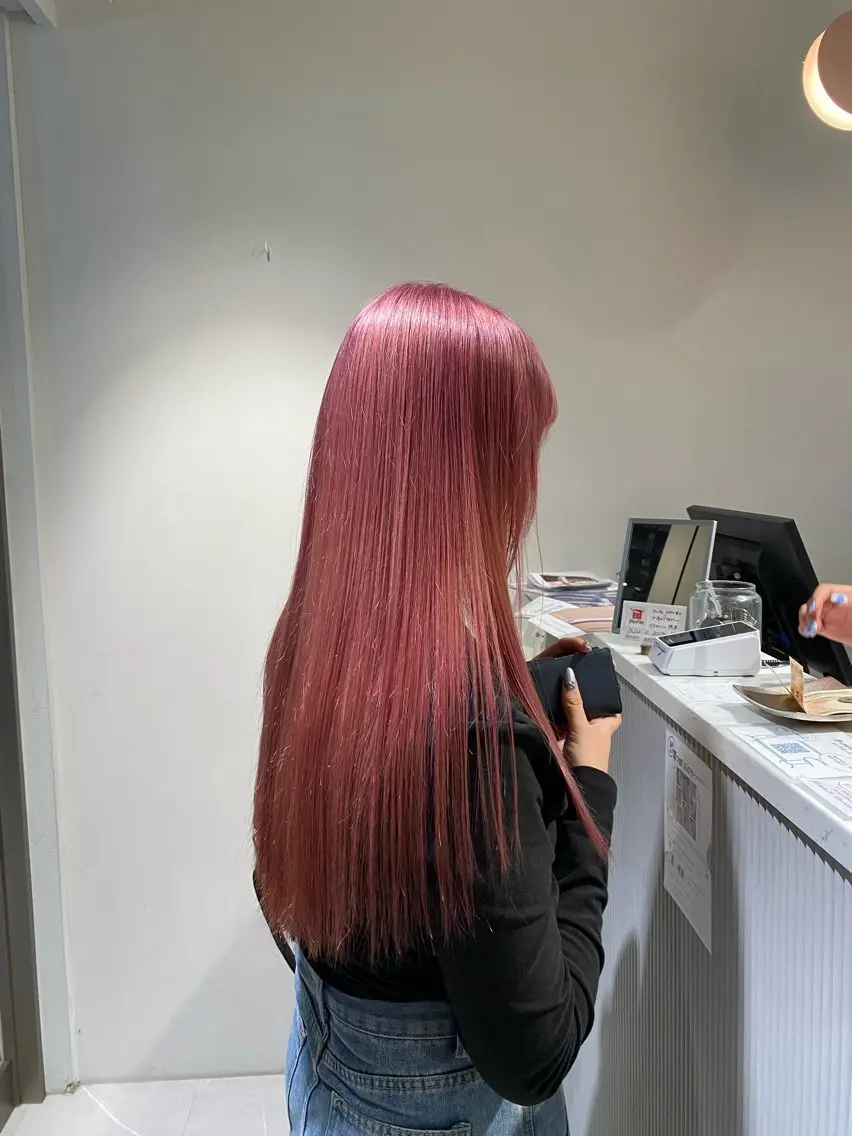 ✨人気No.2✨ケアブリーチリタッチ＋透明感カラー＋補修トリートメント🩰の写真