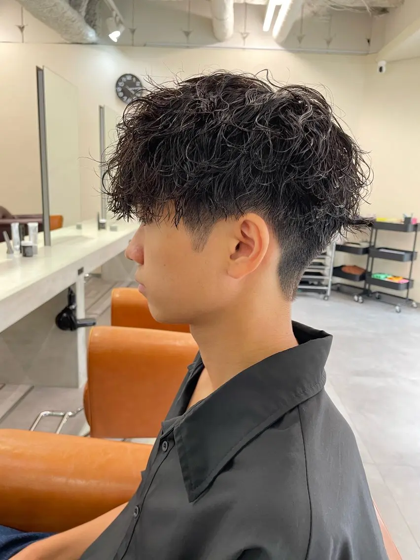 パーマ メンズ カット パーマ 大阪メンズ 美容師井上智博のヘアスタイル