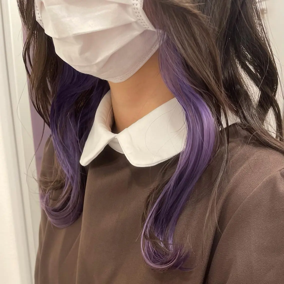 ミディアム カラー パープルカラー 髪質改善⭐️⭐️⭐️ コワフェルドエクセルのヘアスタイル