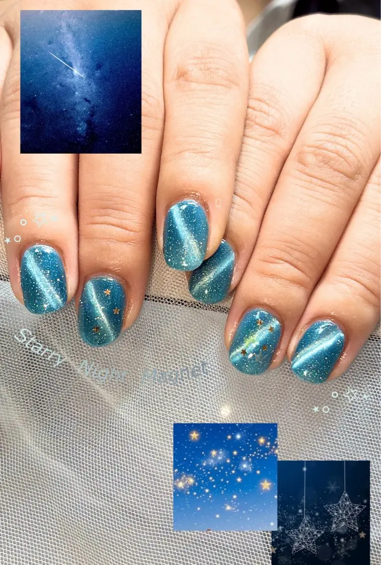 ネイル マグネットネイル ハンドネイル miku jr nailstのネイルデザイン