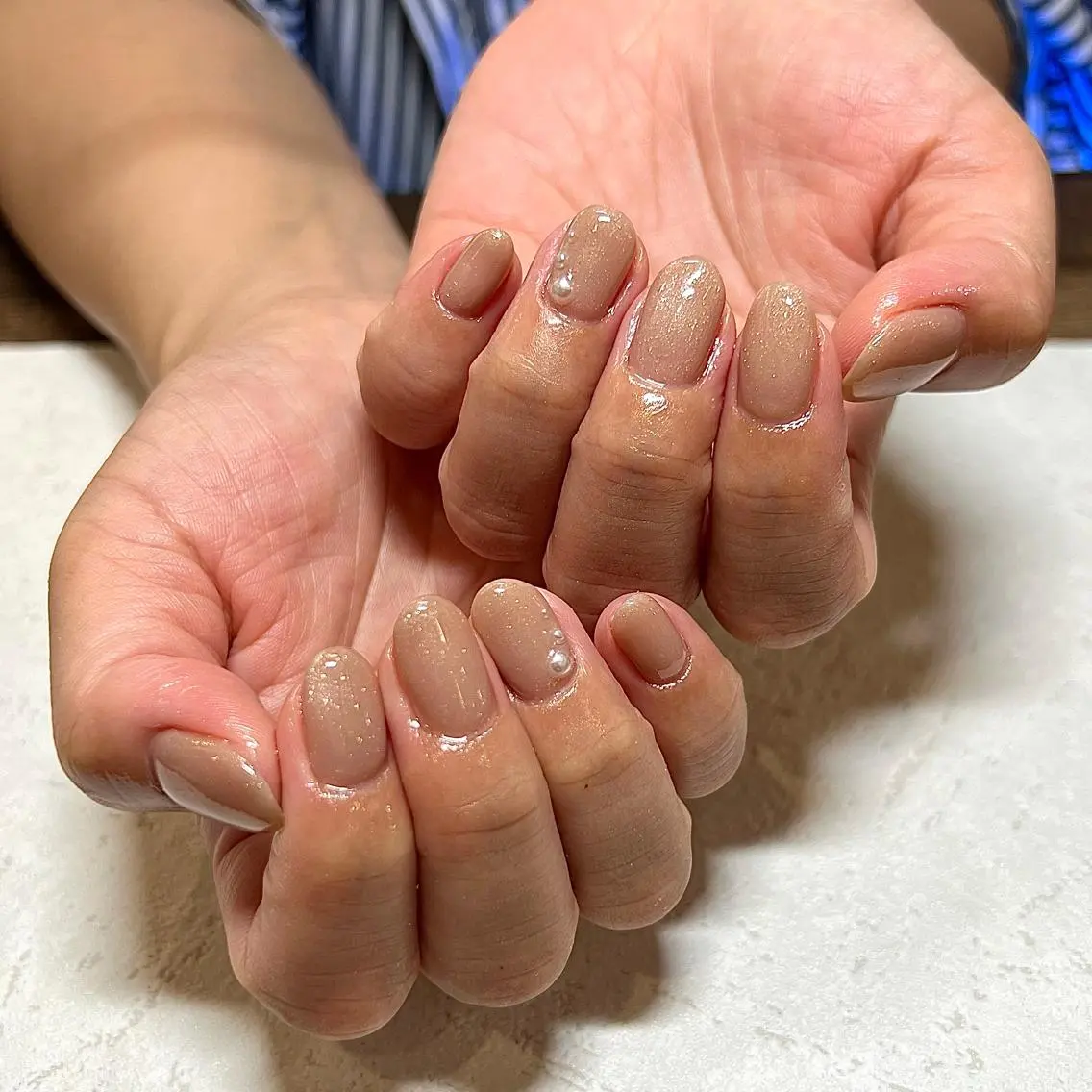 ネイル ワンカラーネイル ハンドネイル Cleo中目黒店 Hinahoのネイルデザイン