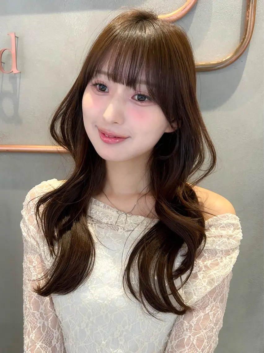 ロング カラー 透明感カラー 韓国風ヘア レイヤーカット カット ヘアカラー トリートメント 韓国ヘア🇰🇷/縮 毛矯正🫧/木村和生のヘアスタイル