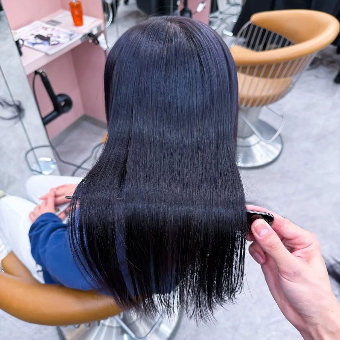 セミロング カット 縮毛矯正 トリートメント 💎巻ける縮毛矯正/ 艶髪💎石渕智也のヘアスタイル
