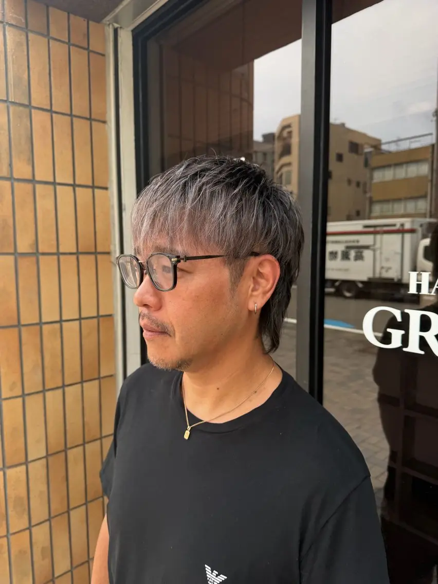 ショート カラー メンズ メンズブリーチ メンズハイライト メンズメッシュ ブリーチ ハイライトカラー カット ヘアカラー ハヤシカズキ/カラー ✂/メンズパーマのヘアスタイル