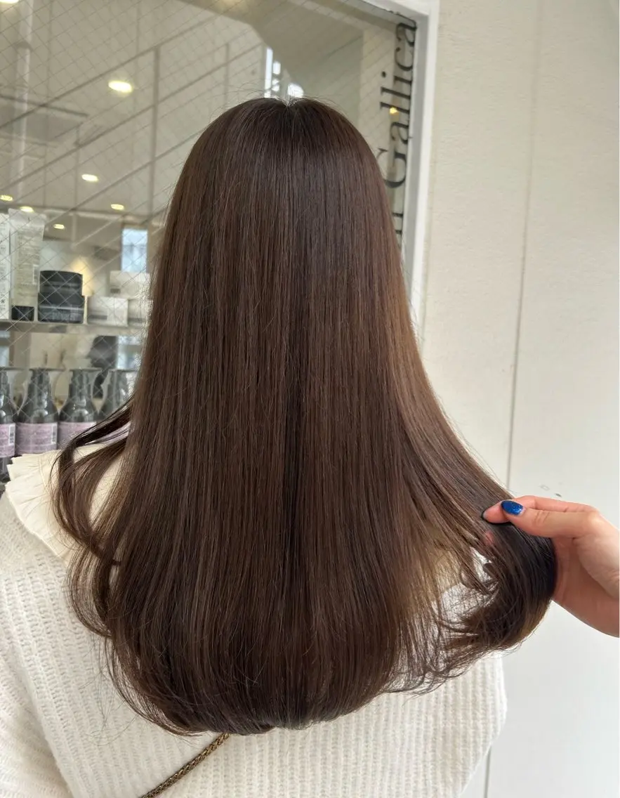 セミロング カラー ヘアアレンジ ブラウンカラー ナチュラルブラウン 《暖色/韓国hair 》🇰🇷桑原ユキネのヘアスタイル