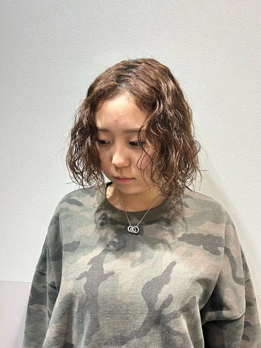 パーマ ボブ 丸山 彩也夏のヘアスタイル
