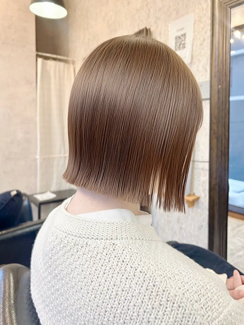 🍯【ボブ・ミディアム専用】カット+髪質改善ストレート+パサつき・からまりケア4ステップトリートメント🍯の写真