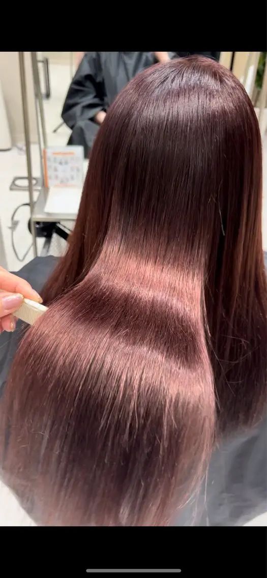 ロング カラー トリートメント Ken 曲がる縮毛矯正/韓国のヘアスタイル