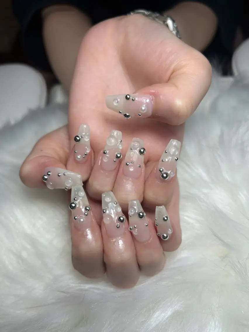 ネイル アートネイル オーロラネイル チークネイル 長さ出し フットネイル Chan nailsのネイルデザイン