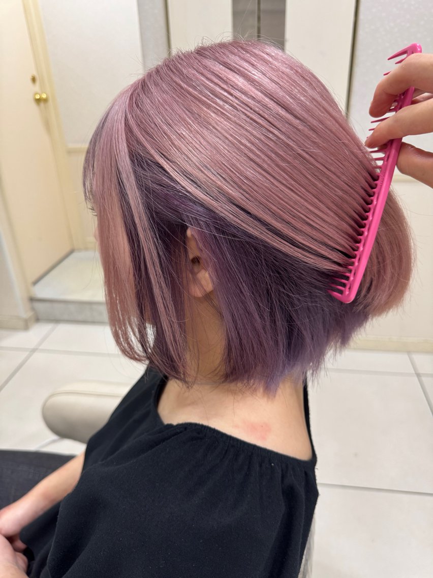 セミロング カット ヘアカラー トリートメント 新井 俊輔のヘアスタイル