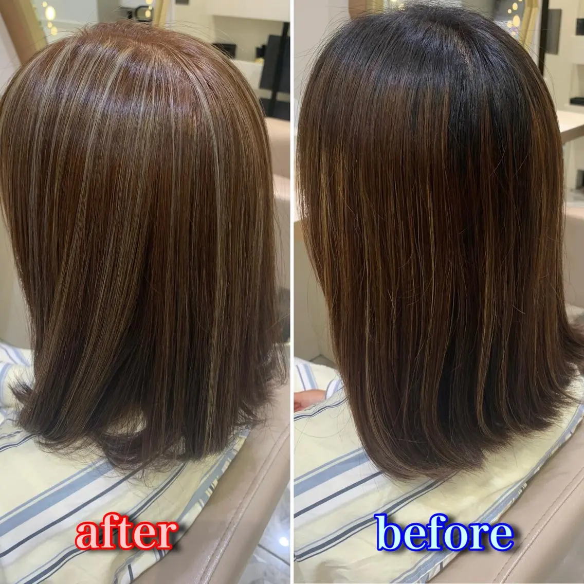 セミロング カラー パーマ ヘアアレンジ メンズ キッズ ネイル マツエク・マツパ アイブロウ メンズハイライト ハイライトカラー ハイライト ヘアカラー トリートメント 《褒められる》 透明感カラー/小嶋のヘアスタイル