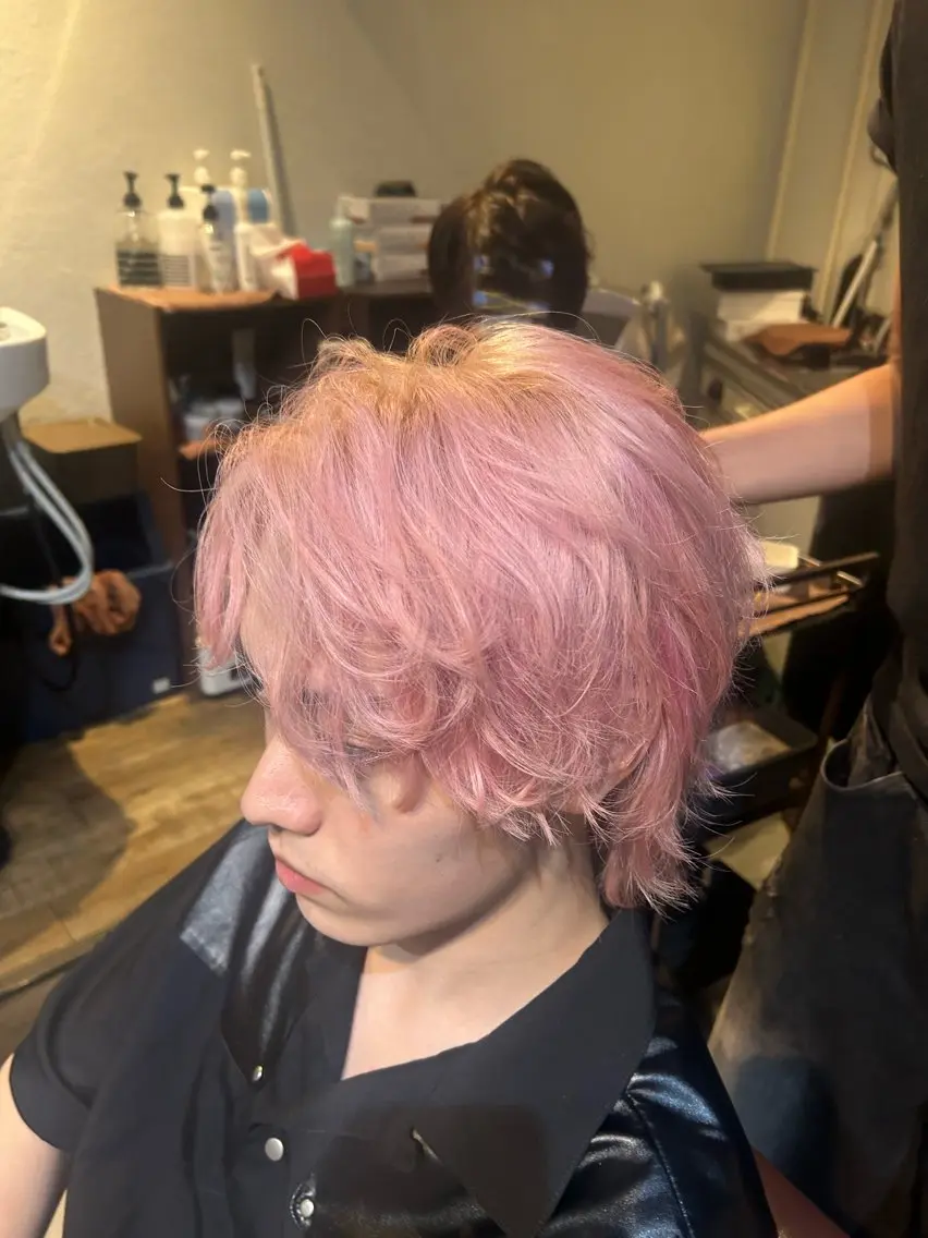 ショート カラー ウルフカット ヘアカラー メンズ特化 ishiiのヘアスタイル