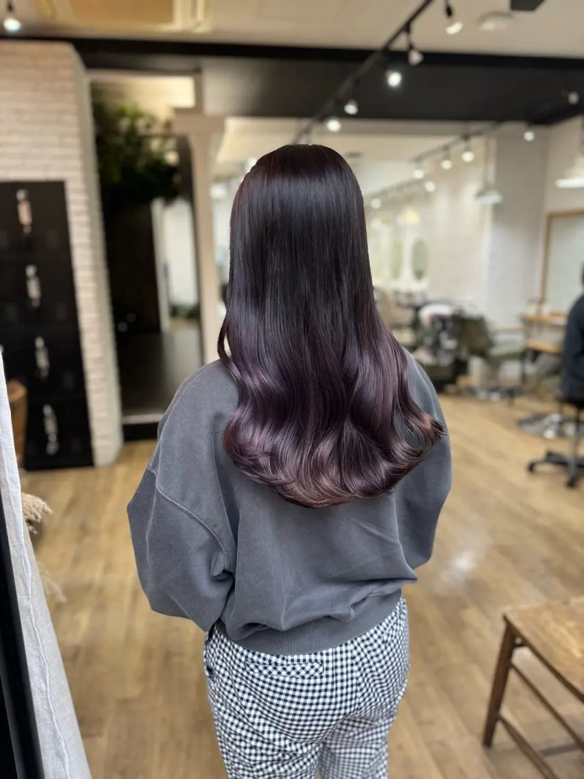 ロング カラー ヘアアレンジ ヘアカラー トリートメント あおい 🍒暖色カラーのヘアスタイル
