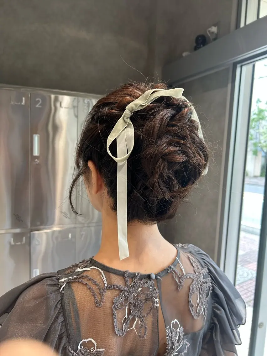 セミロング ヘアアレンジ 原野 実優羽のヘアスタイル