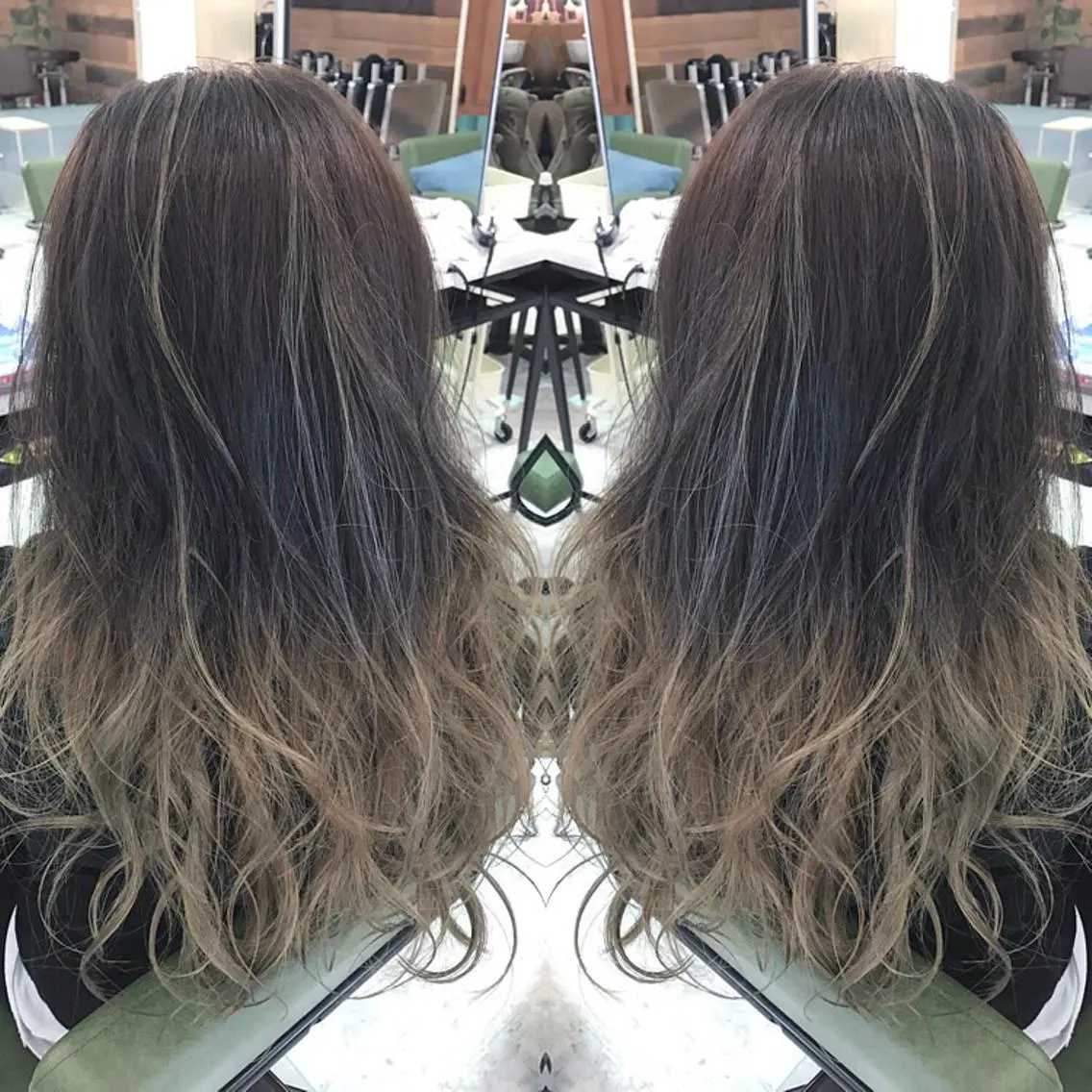 ロング カラー グラデーションカラー ハイライトカラー ハイライト 青木 茂樹⭐️ 透明感カラーのヘアスタイル