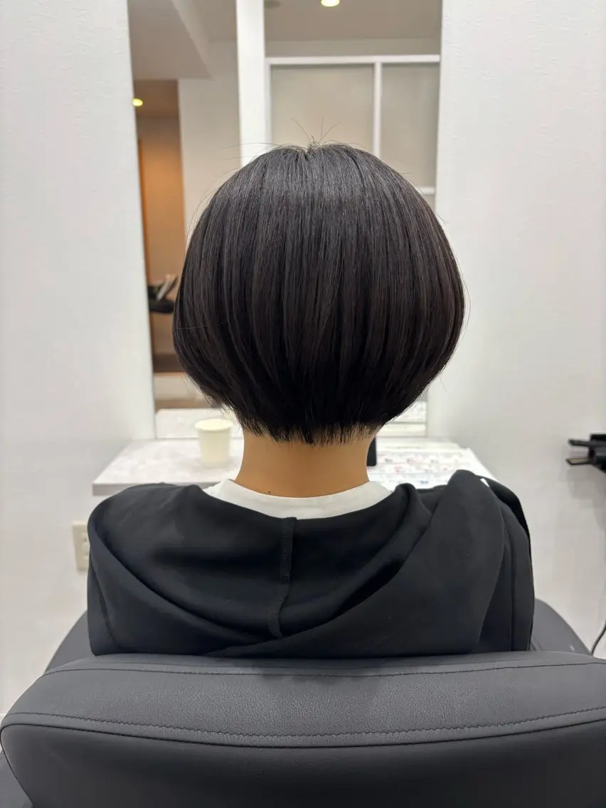 ショート ショートヘア 縮毛矯正 髪質改善/透明感 カラー/内藤有須加のヘアスタイル