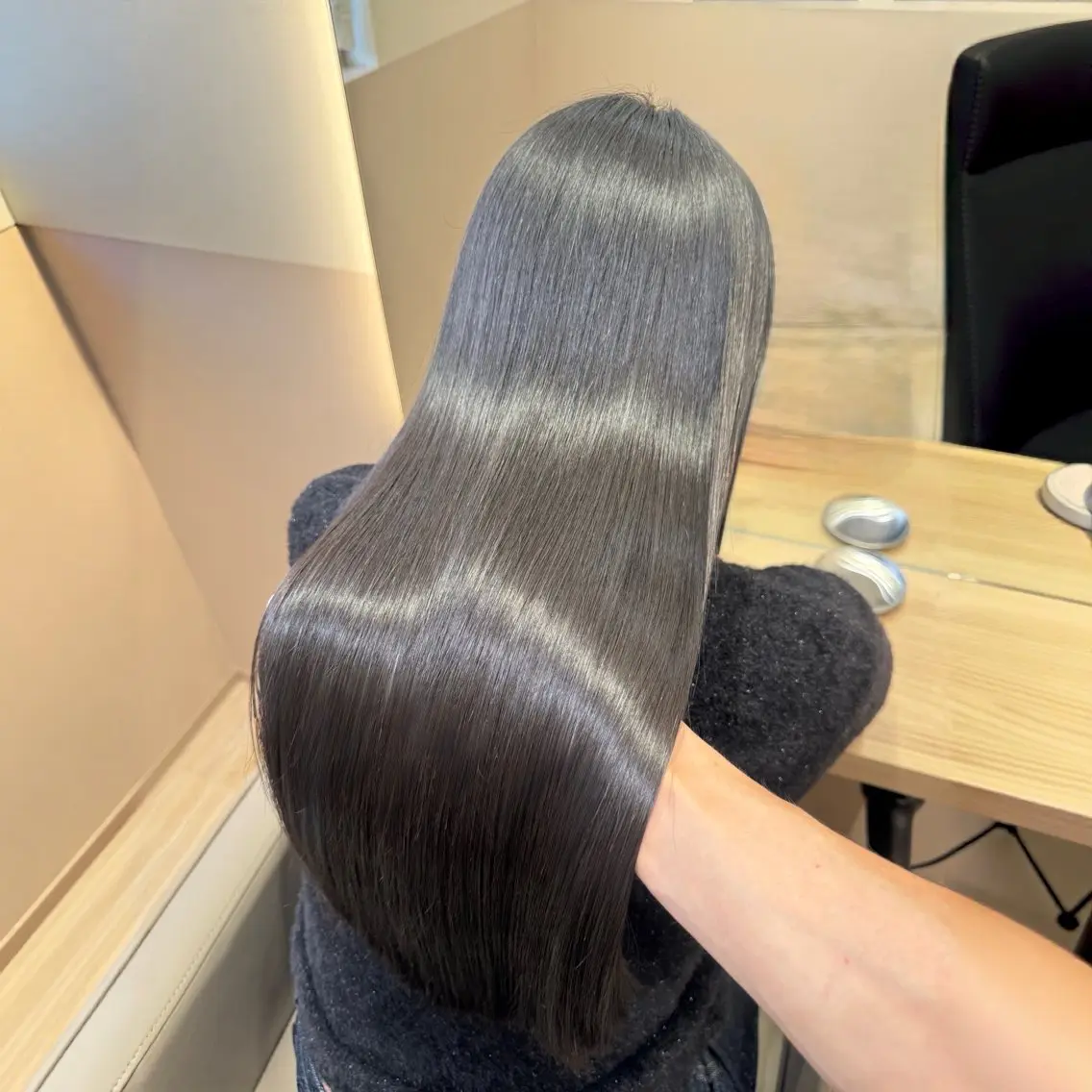 ミディアム カット ヘアカラー トリートメント 🕊️ナチュラル盛れ 韓国風艶髪/マホ🫧のヘアスタイル