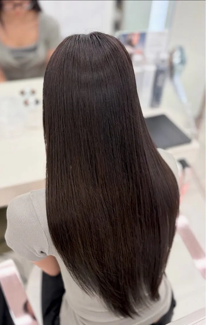 ロング カラー ブリーチ 透明感カラー グレージュ ブリーチなしカラー パープルカラー ヘアカラー 🤍透明感カラー hayato🤍のヘアスタイル