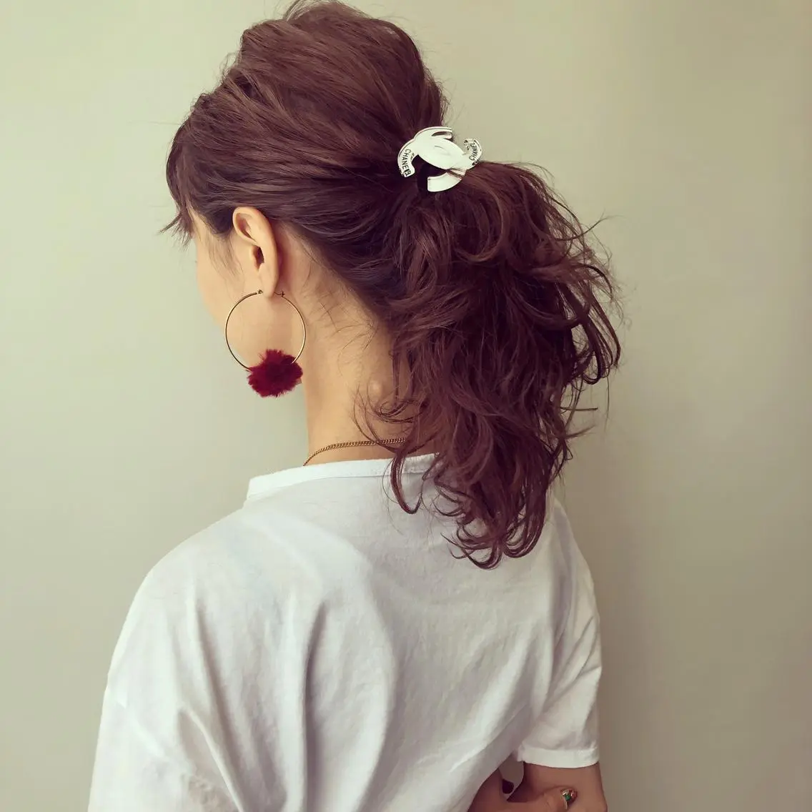 カラー ピンクカラー & kuのヘアスタイル