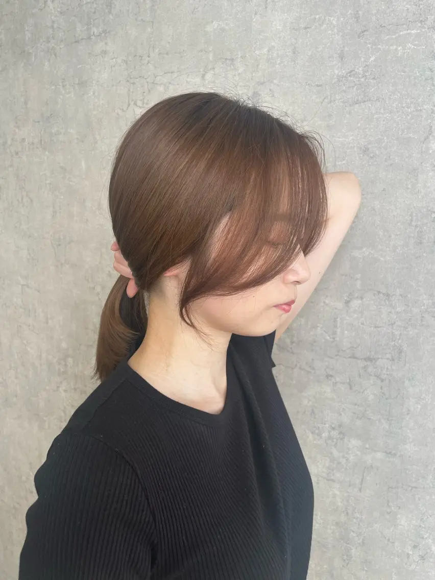 ミディアム 顔まわりレイヤー 顔周りカット 姫カット 髪質改善 韓国風ヘア カット トレンド韓国レイヤー 🇰🇷のんのヘアスタイル